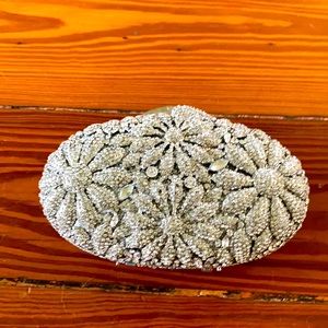 Pave rhinestone evening clutch - new without tags